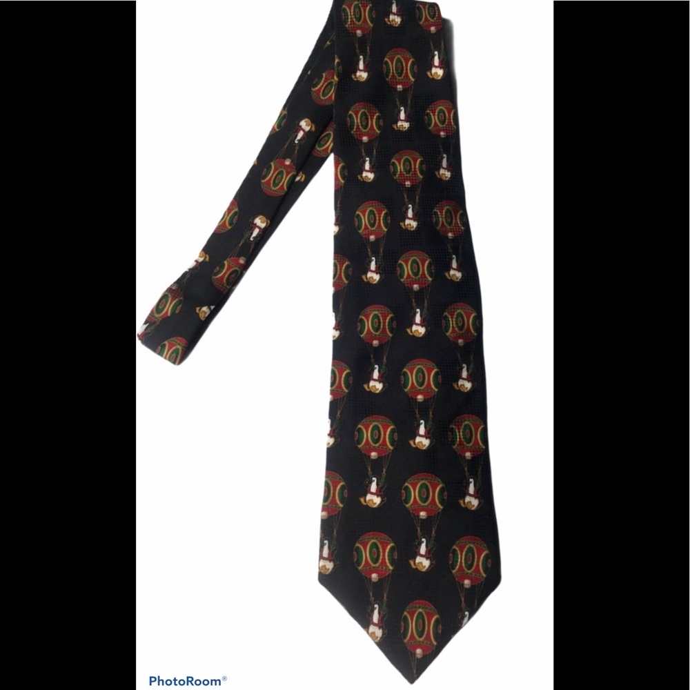 FN silk goose parachute Ornament Christmas tie
